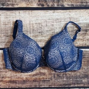 Cacique Full Coverage Bra Size 40F Navy Blue